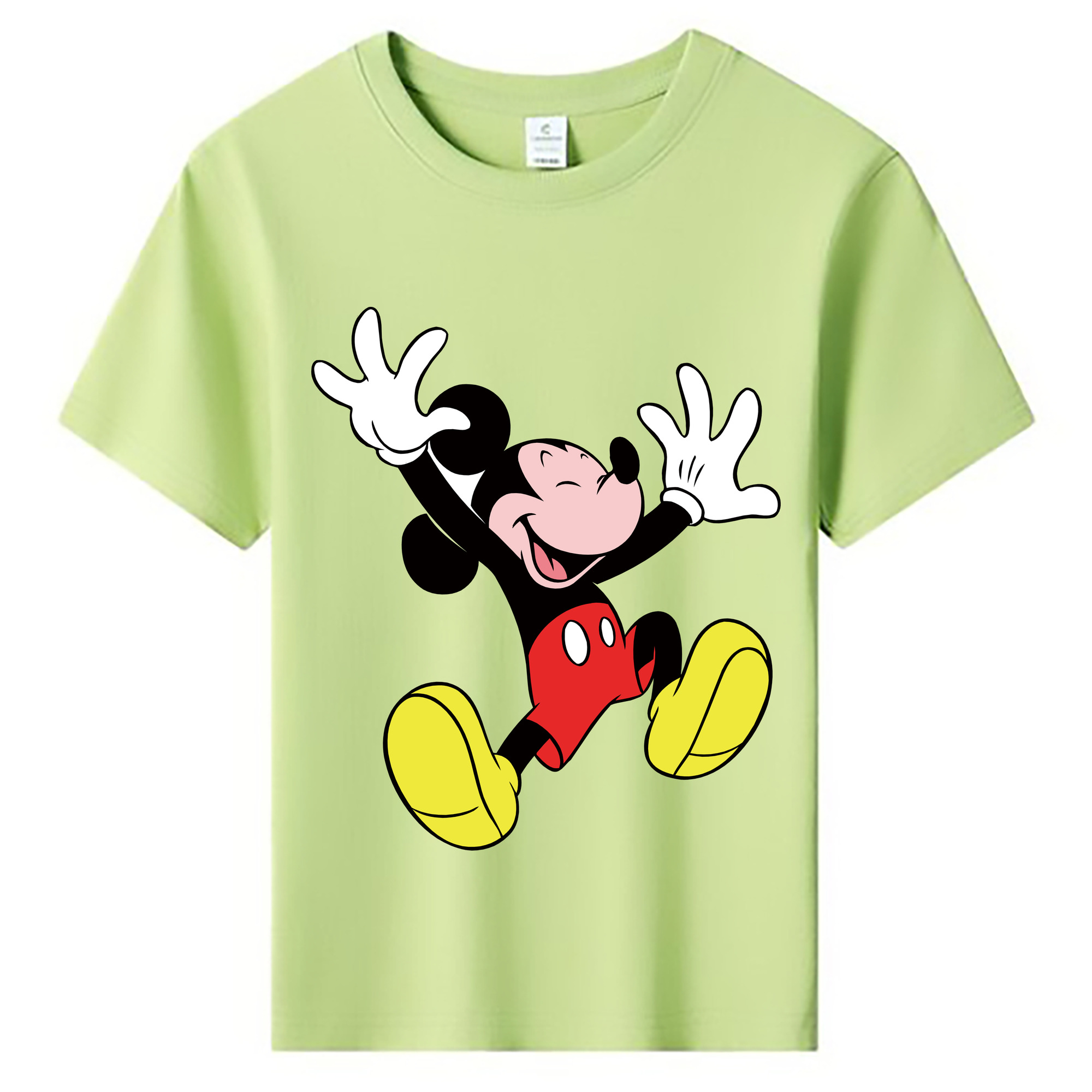 ミッキーマウス Mickey Mouse 綿100％キッズTシャツ（フロントプリント）